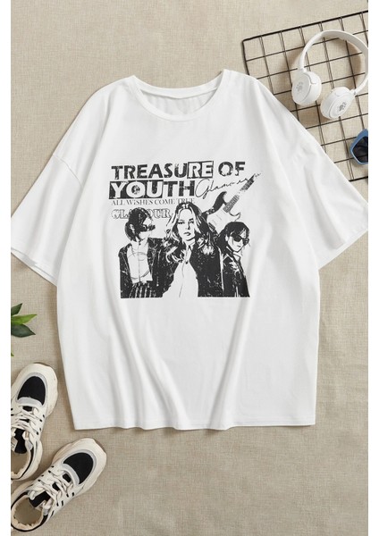 Only Trendwear Unisex Treasure Of Youth Baskılı Tasarım Tshirt