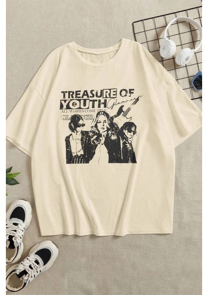 Only Trendwear Unisex Treasure Of Youth Baskılı Tasarım Tshirt