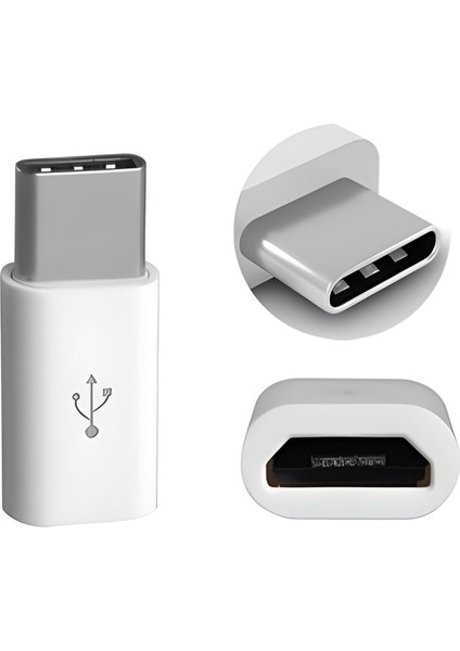 Type-C USB 3.1 To Micro USB Şarj Çevirici Dönüştürücü Adaptör