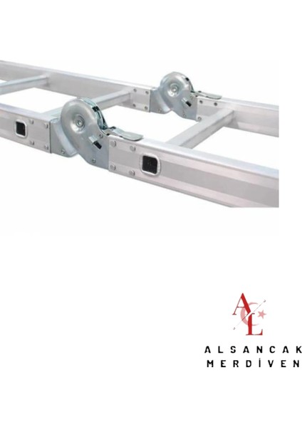 20 Basamaklı Alüminyum Akrobat Merdiven 5.70 Metre 4x5 Akrobat Alsancak Merdiven