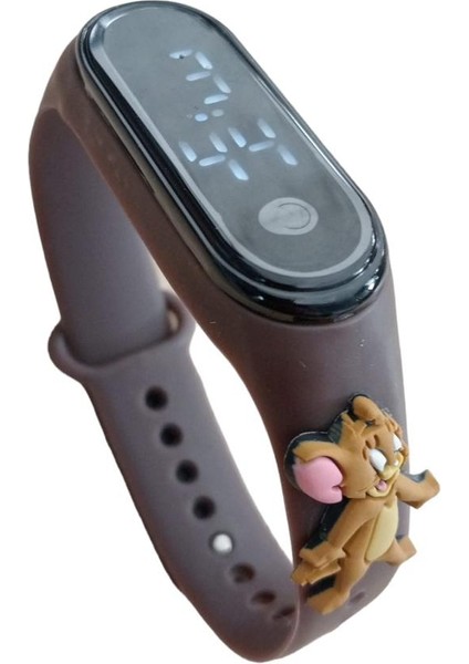 Tom ve Jerry LED Dokunmatik Ekranlı Dijital Çocuk ve Genç Kol Saati Kahve (Akıllı Değiller) modelleri