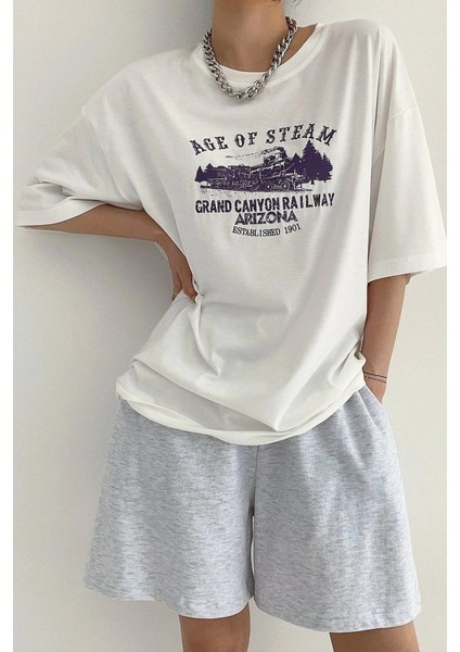 Only Trendwear Unisex Age Of Steam Baskılı Tasarım Tshirt fiyatları