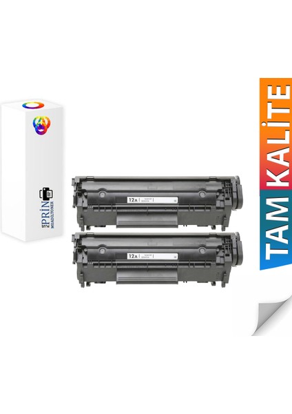 Hp Laserjet 1022 Yazıcı Uyumlu 12A Muadil Toner 2'li Paket