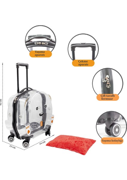 Wheel Bag Kedi ve Köpek Taşıma Çantası
