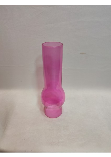 Avize Lamba Camı.Tam Pembe Renkli. (Alt Çap:7.00cm-h:25.00cm)