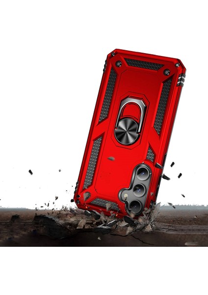 Samsung Galaxy S24 Kılıf Vega Yüzüklü Standlı + Ekran Koruyucu fırsatları
