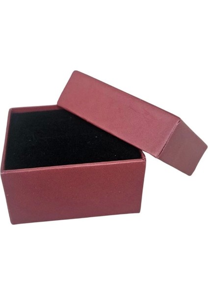 Bordo Sert Yüzük Kutusu 30 Lu Paket ( Içi Süngerli )