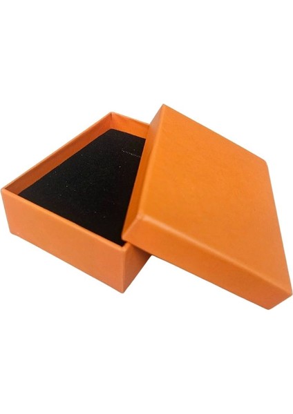 Turuncu Sert Kolye& Mini Set Kutusu 24 Lü Paket( Içi Süngerli )
