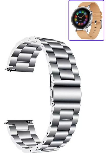 Huawei Watch Gt2 42MM Uyumlu Kordon Klasik Baklava Model Paslanmaz Çelik Metal Kayış fiyatları