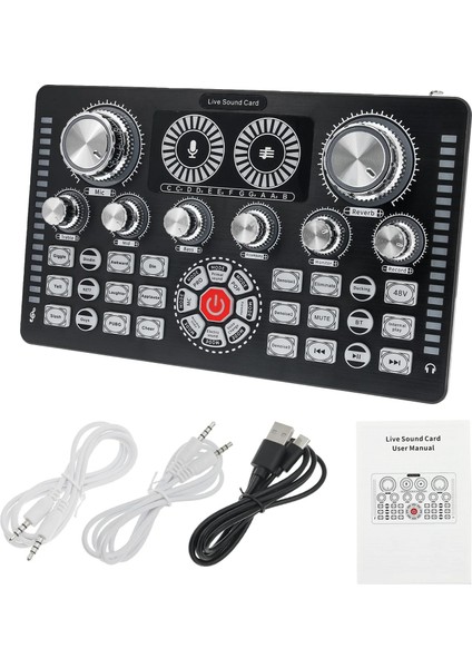 Profosyonel Canlı Yayın Ses Kartı Profosyonel Audio Mixer 48 Volt Canlı Yayın Ses Kartı