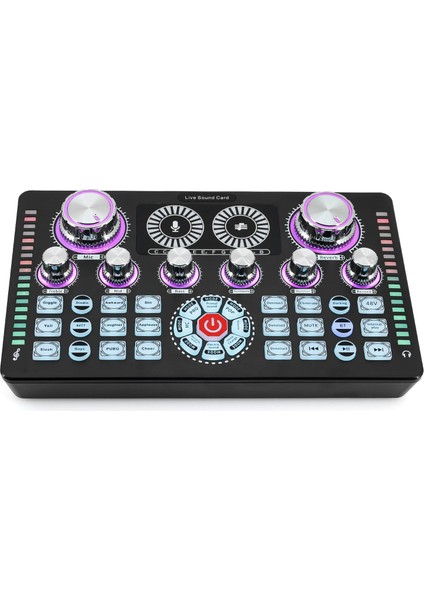 Profosyonel Canlı Yayın Ses Kartı Profosyonel Audio Mixer 48 Volt Canlı Yayın Ses Kartı