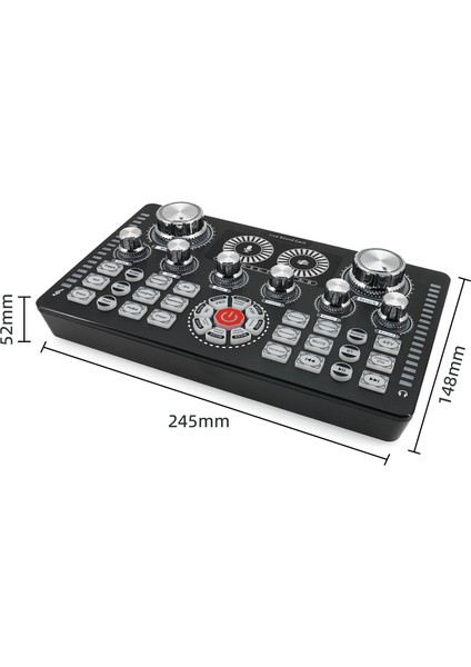 Profosyonel Canlı Yayın Ses Kartı Profosyonel Audio Mixer 48 Volt Canlı Yayın Ses Kartı