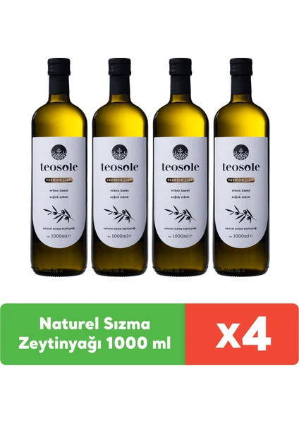 Naturel Sızma Zeytinyağı 1000 ml x 4 Adet