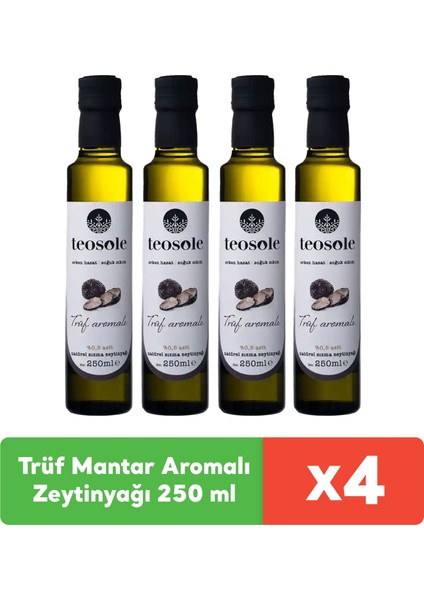 Trüf Mantar Aromalı Zeytinyağı 250 ml x 4 Adet