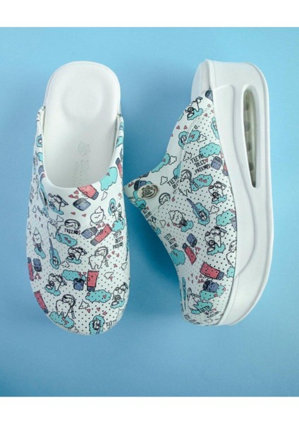 Air Taban Doktor Hemşire Hastane Aşçı Terliği Desenli