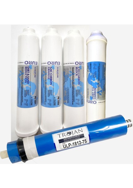 Europure Bms Su Arıtma Uyumlu Quick Inline 10" Filtre Seti 3'lü