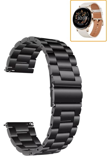 Huawei Watch Gt3 42MM Uyumlu Kordon Klasik Baklava Model Paslanmaz Çelik Metal Kayış fiyatları