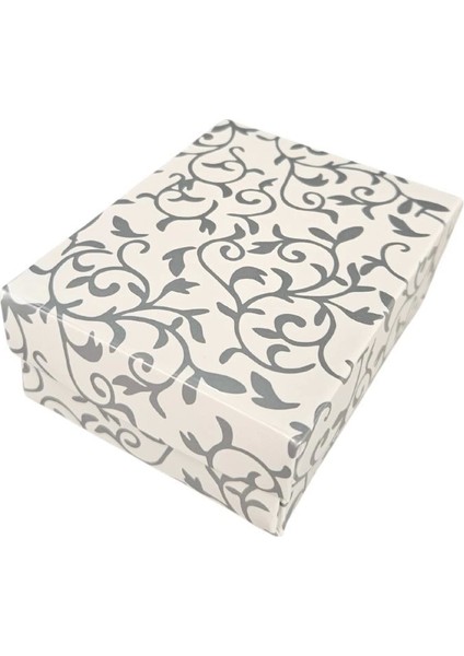 Gümüş Sarmaşık Beyaz Karton Kolye & Mini Set KUTUSU24 Lü Paket (Içi Süngerli)