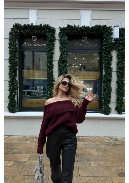 Madonna Yaka Triko Kazak Bordo