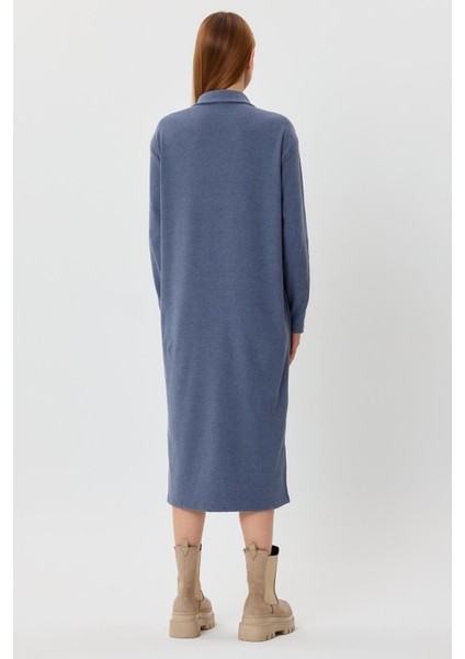 Polo Yaka Fermuarlı Tunik Elbise (B23-00179) fırsatları