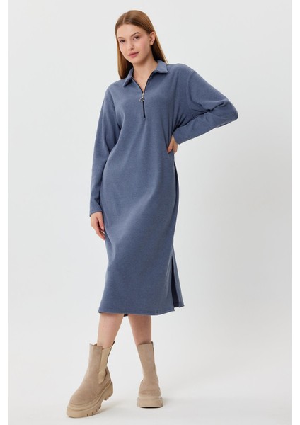 Polo Yaka Fermuarlı Tunik Elbise (B23-00179) indirimleri