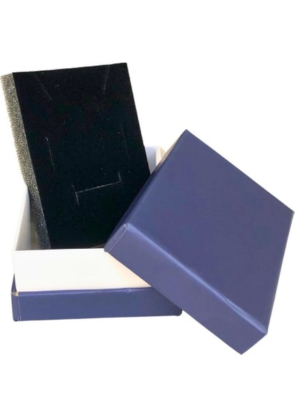 Çift Kapaklı Karton Kolye & Miniset Kutusu 20 Lı Paket (Içi Süngerli) Lacivert fiyatları