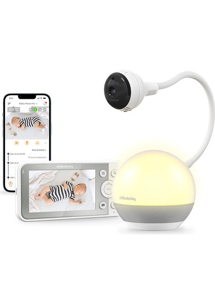 Babymood Pro - Kameralı ve Sesli 2'si 1 Arada Bebek Monitörü