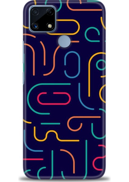 Realme C25S Kılıf Hd Baskılı - Renkli Çubuklar