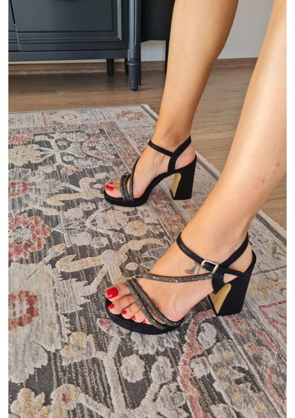 11 2700 Topukla Kadın Platformlu Taşlı Abiye Ayakkabı fiyatları