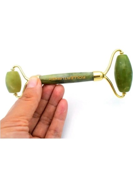 Yeşim Taşı Yüz Cilt Masaj Bakım Aleti Anti Aging Skin Jade Roller