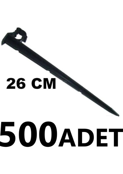 Mgf 500 Adet x Klipsli 26CM. 16MM-20MM Damla Sulama Kazığı Parçası Aparatı Damlama Borusu Hortumu