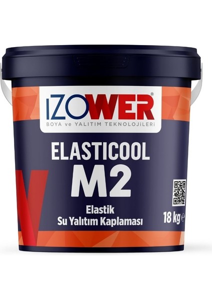 Izower M2 Elastik Su Yalıtım Kaplaması - Kiremit Rengi- 18 kg