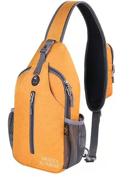 Crossbody Sling Sırt Çantası Sling Çanta Seyahat Yürüyüş Göğüs Çantası Sırt Çantası, Turuncu (Yurt Dışından)