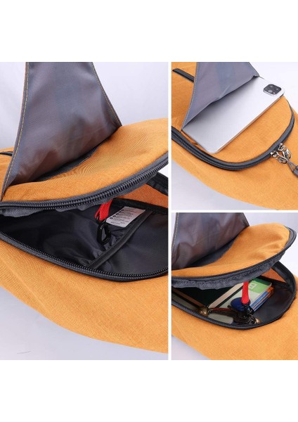 Crossbody Sling Sırt Çantası Sling Çanta Seyahat Yürüyüş Göğüs Çantası Sırt Çantası, Turuncu (Yurt Dışından)