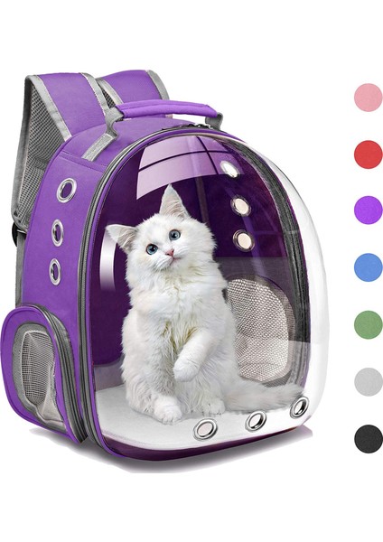 Pet Kedi ve Köpek Sırt Çantası Şeffaf Uzay Çantası Dışarı Çıkmak Taşınabilir Uzay Kapsülü Sırt Çantası (Yurt Dışından)