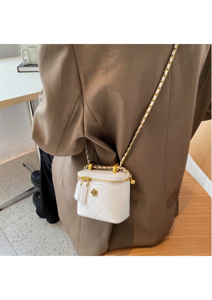 Beyaz Ins Mini Eşkenar Dörtgen Zincir Küçük Çanta Kadın Moda Tek Omuz Messenger Küçük Kare Çanta Kutu Çanta (Yurt Dışından) modelleri