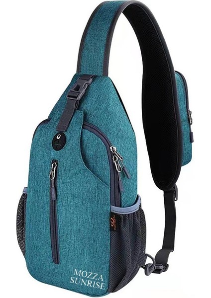 Crossbody Sling Sırt Çantası Sling Çanta Seyahat Yürüyüş Göğüs Çantası Sırt Çantası, Yeşil (Yurt Dışından)