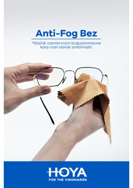 Anti-Fog Gözlük Camı Temizleme Bezi, Buğu Önleyici Bez