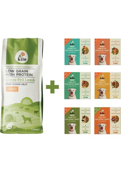 Yetişkin Köpek Maması 2,5 kg + Kito Fresh Tanışma Paketi