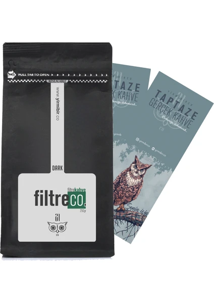 Dark Filtre Sert İçim Filtre Kahve Yoğun Kahve Öğütülmüş Ince Çekim Kahve 250 gr