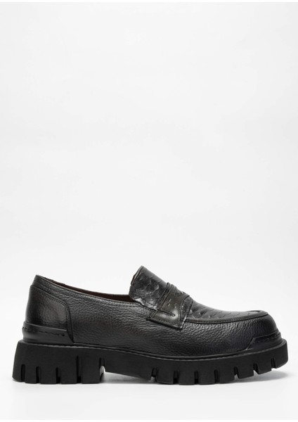 Erkek Deri Haki Loafer Ayakkabı 698 1082-7 Erk Ayk SK23/24 Hakı Fltr/ptn