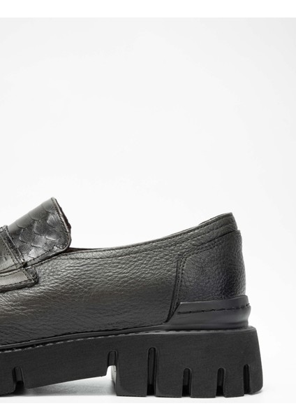 Erkek Deri Haki Loafer Ayakkabı 698 1082-7 Erk Ayk SK23/24 Hakı Fltr/ptn