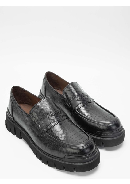 Erkek Deri Siyah Loafer Ayakkabı 698 1082-7 Erk Ayk SK23/24 Syh Fltr/ptn fiyatları