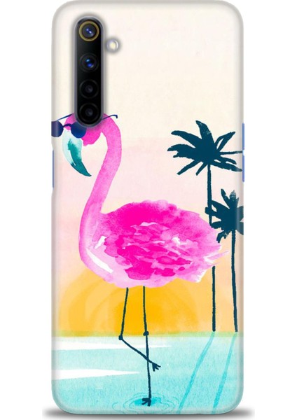 Realme 6 Kılıf Hd Baskılı - Flamingo