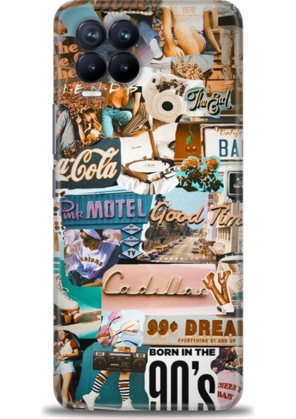 Realme 8 Kılıf Hd Baskılı - Pink Motel