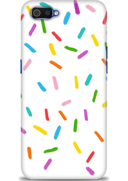 Realme C2 Kılıf Hd Baskılı - Renkli Konfeti