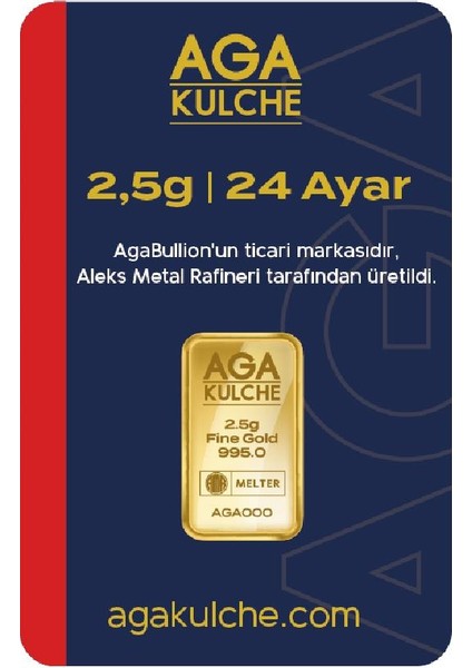 2.5 Gram Altın 24 Ayar Külçe Altın