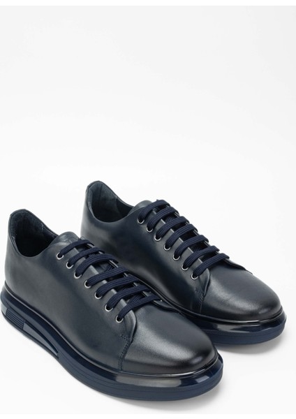 Erkek Deri Lacivert Sneakers & Spor Ayakkabı 698 1089-5 Erk Ayk SK23/24 Lacıvert