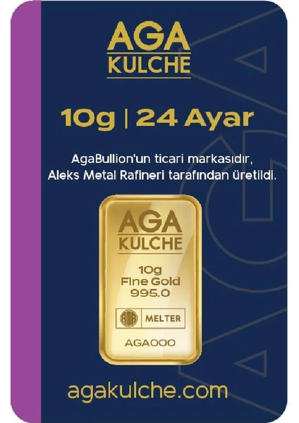 10 Gram Altın (995) 24 Ayar Külçe Altın -Paketli