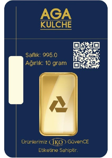 10 Gram Altın (995) 24 Ayar Külçe Altın -Paketli